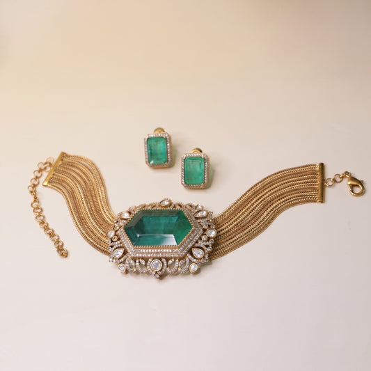 Royal Drape Polki Jewel Set