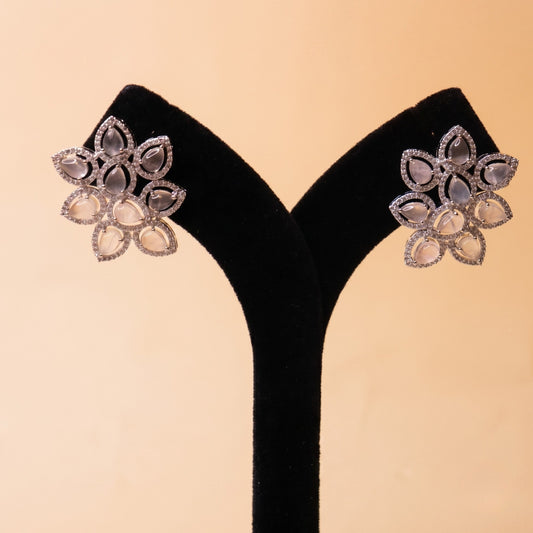 Onyx Floral Earrings