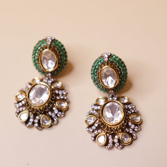 Maharani Crystal Polki Earrings