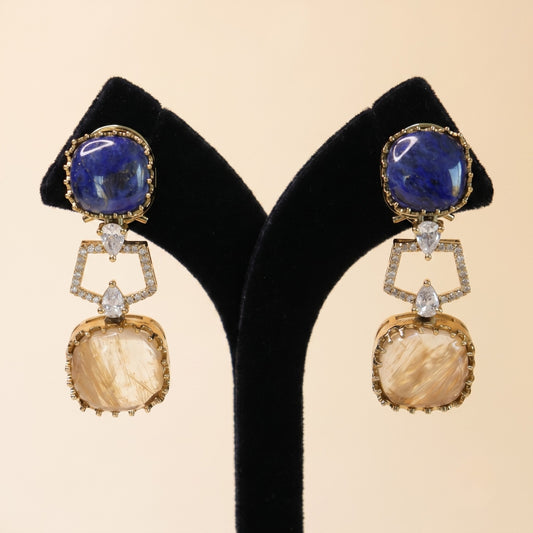 Geometric Luxe Drop Earrings