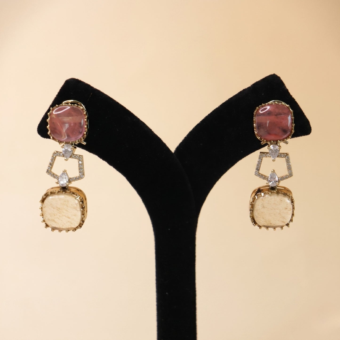 Geometric Luxe Drop Earrings
