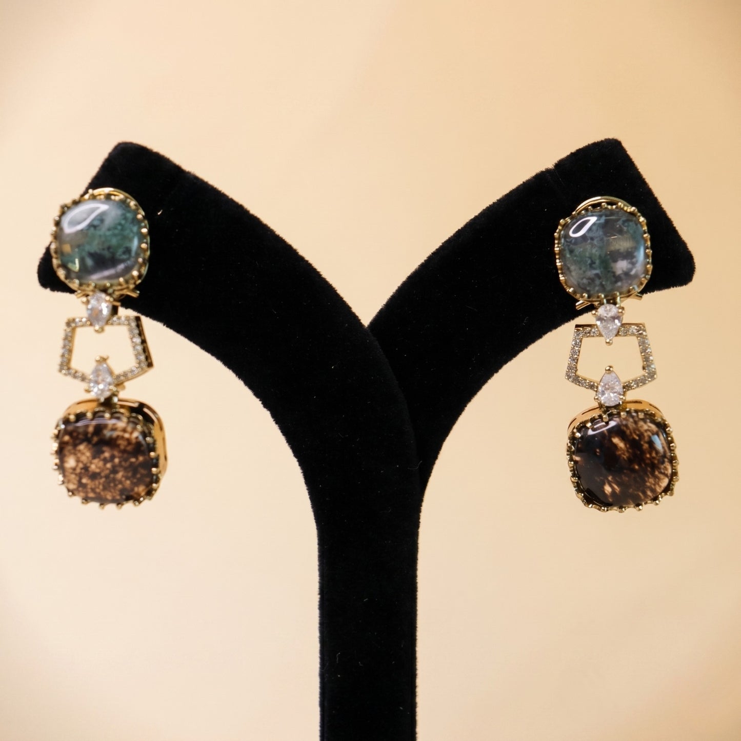 Geometric Luxe Drop Earrings