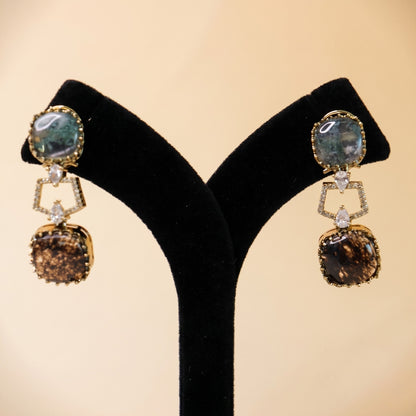 Geometric Luxe Drop Earrings