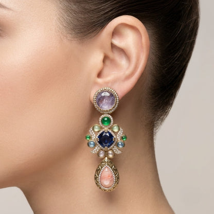 Aurora Charm Gemstone Earrings