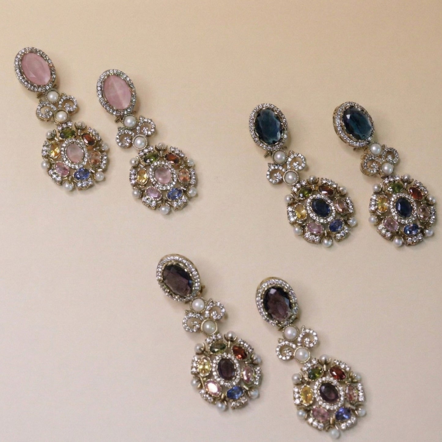 Ethereal Multistone Drops Earrings