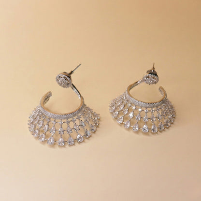 Pear-Cut Lattice Earrings