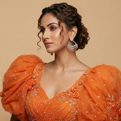 Pear-Cut Lattice Earrings