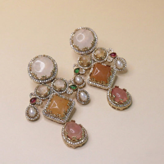Antique Pastel Chandeliers Earrings