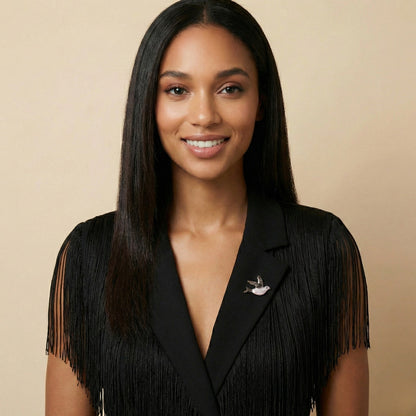 Silver-Winged Dove Brooch