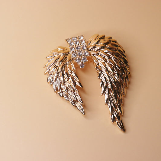 Aura Crystal Wing Brooch
