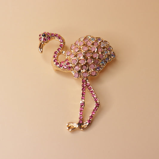 Flamingo Crystal Brooch