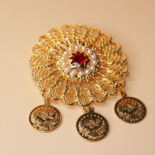Empress Bloom Coin Brooch