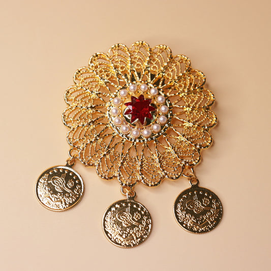 Empress Bloom Coin Brooch