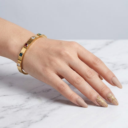 Multigem Golden Bracelet