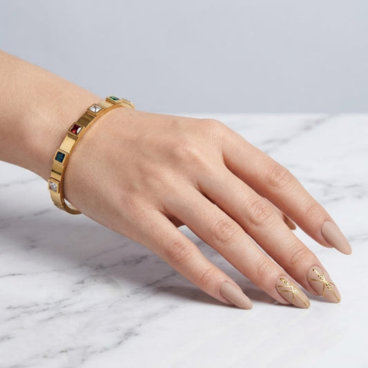 Multigem Golden Bracelet