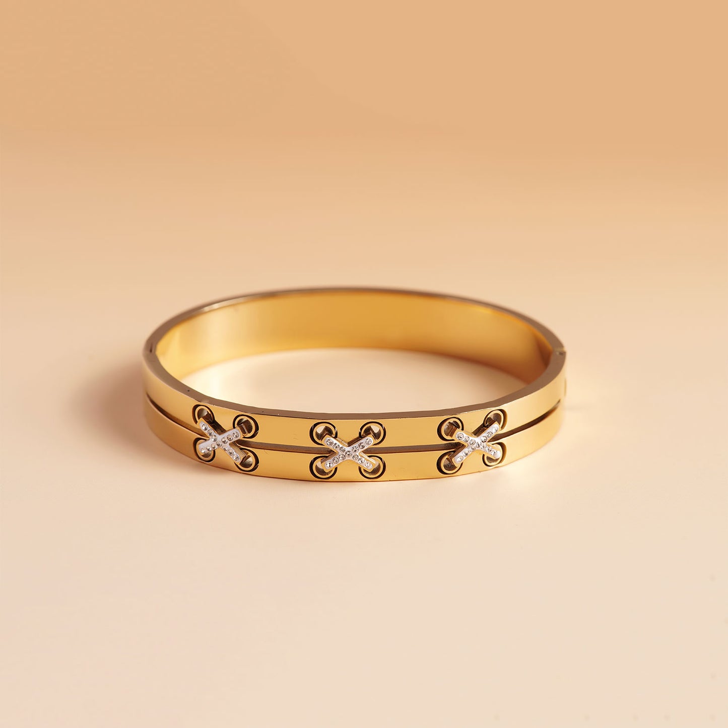 Infinity Cross Crystal Bracelet Stack