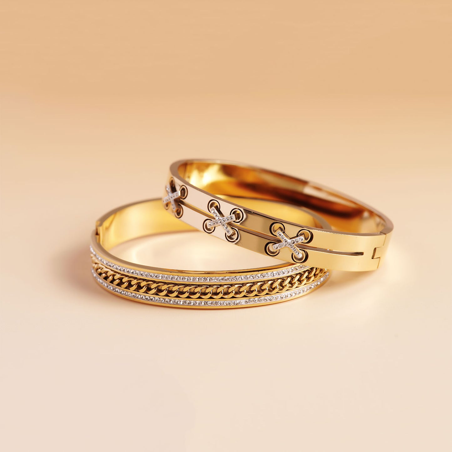 Infinity Cross Crystal Bracelet Stack