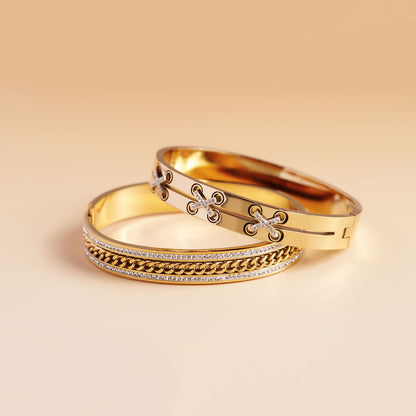 Infinity Cross Crystal Bracelet Stack