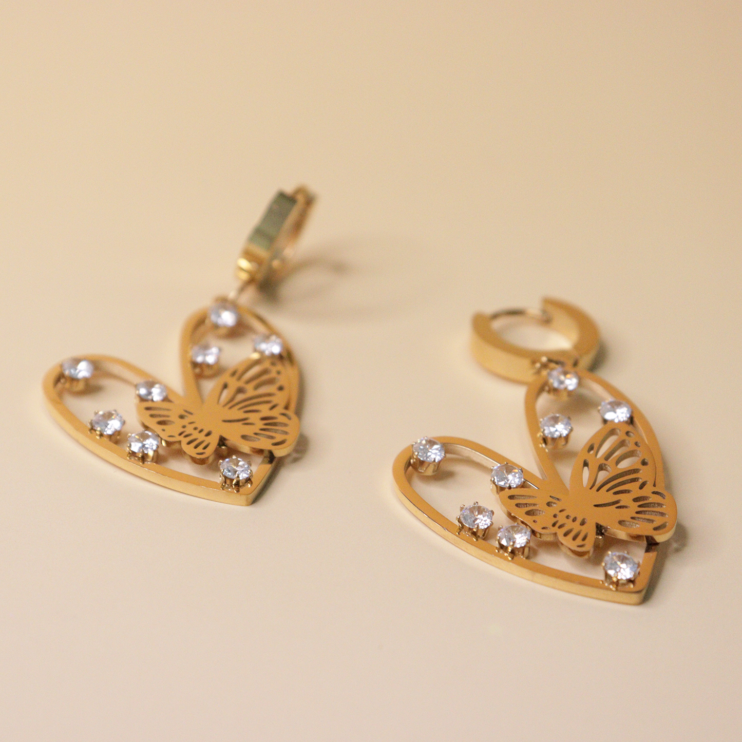 Heart & Butterfly Earrings