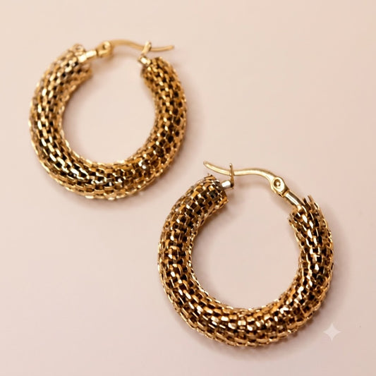 Textured Gold Earrings