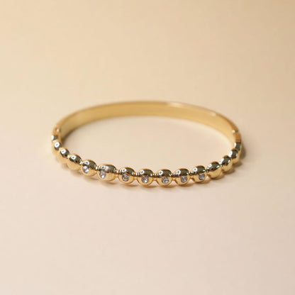 Golden Zirconia Duo Bracelet Stack