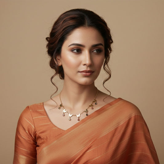 Butterfly Charms Crystal Neck Chain