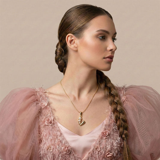 Trio Pearl Heart Charm Neck Chain