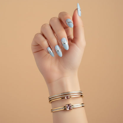 Lattice Gold Bracelet Stack