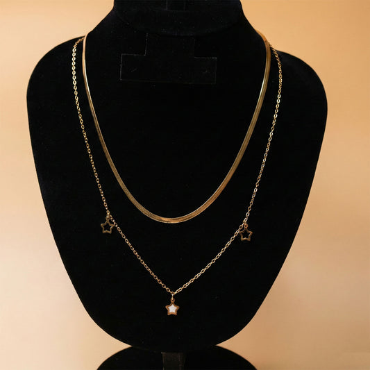 Layered Star Neck Chain