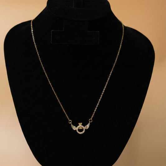 Halo of Wings Crystal Neck Chain