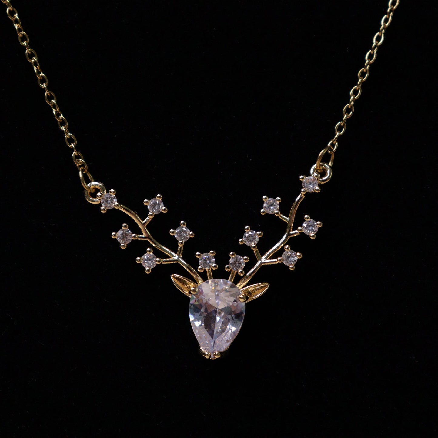Starlight Reindeer Crystal Neck Chain
