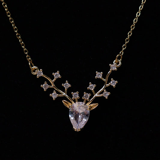 Starlight Reindeer Crystal Neck Chain