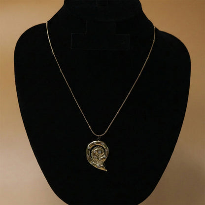 Golden Spiral Crystal Neck Chain
