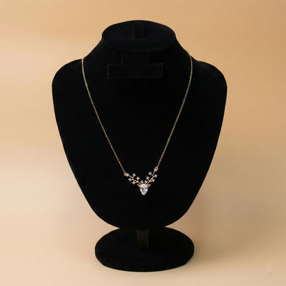 Starlight Reindeer Crystal Neck Chain